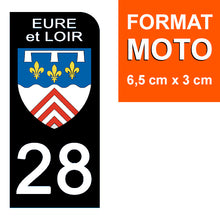 Load image into Gallery viewer, 28 EURE et LOIRE - Stickers pour plaque d'immatriculation, disponible pour AUTO et MOTO