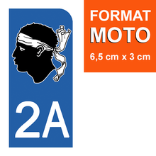 Load image into Gallery viewer, 2A CORSE - Stickers pour plaque d'immatriculation, disponible pour AUTO et MOTO