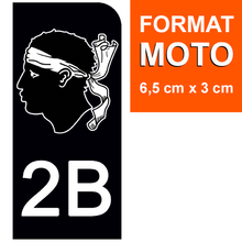 Load image into Gallery viewer, 2B CORSE - Stickers pour plaque d'immatriculation, disponible pour AUTO et MOTO