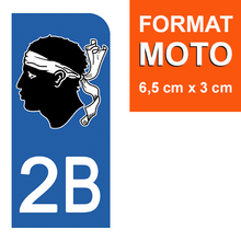 Load image into Gallery viewer, 2B CORSE - Stickers pour plaque d'immatriculation, disponible pour AUTO et MOTO