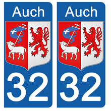 Load image into Gallery viewer, 32 GERS AUCH - Stickers pour plaque d'immatriculation, disponible pour AUTO et MOTO