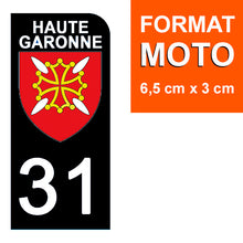 Load image into Gallery viewer, 31 HAUTE GARONNE - Stickers pour plaque d'immatriculation, disponible pour AUTO et MOTO