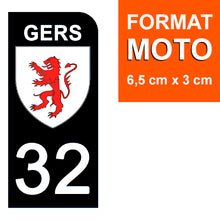 Load image into Gallery viewer, 32 GERS - Stickers pour plaque d'immatriculation, disponible pour AUTO et MOTO