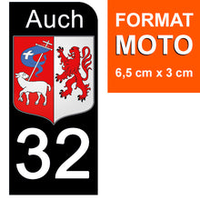 Load image into Gallery viewer, 32 GERS AUCH - Stickers pour plaque d'immatriculation, disponible pour AUTO et MOTO