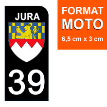 Load image into Gallery viewer, 39 JURA - Stickers pour plaque d'immatriculation, disponible pour AUTO et MOTO