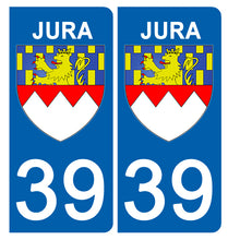 Load image into Gallery viewer, 39 JURA - Stickers pour plaque d'immatriculation, disponible pour AUTO et MOTO
