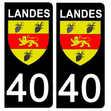 Load image into Gallery viewer, 40 LANDES - Stickers pour plaque d'immatriculation, disponible pour AUTO et MOTO