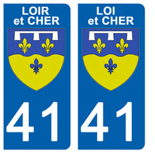 Load image into Gallery viewer, 41 LOIR et CHER - Stickers pour plaque d'immatriculation, disponible pour AUTO et MOTO
