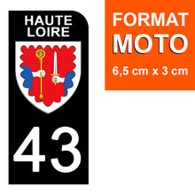 Charger l'image dans la galerie, 43 HAUTE LOIRE - Stickers pour plaque d'immatriculation, disponible pour AUTO et MOTO