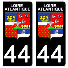 Load image into Gallery viewer, 44 LOIRE ATLANTIQUE - Stickers pour plaque d'immatriculation, disponible pour AUTO et MOTO
