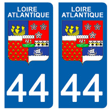 Load image into Gallery viewer, 44 LOIRE ATLANTIQUE - Stickers pour plaque d'immatriculation, disponible pour AUTO et MOTO