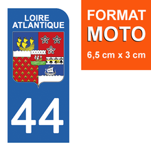 Load image into Gallery viewer, 44 LOIRE ATLANTIQUE - Stickers pour plaque d'immatriculation, disponible pour AUTO et MOTO