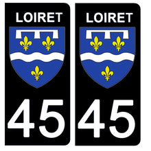 Load image into Gallery viewer, 45 LOIRET - Stickers pour plaque d'immatriculation, disponible pour AUTO et MOTO