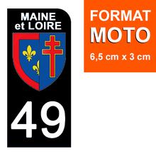 Load image into Gallery viewer, 49 MAINE et LOIRE - Stickers pour plaque d'immatriculation, disponible pour AUTO et MOTO
