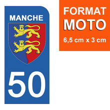 Load image into Gallery viewer, 50 MANCHE - Stickers pour plaque d'immatriculation, disponible pour AUTO et MOTO