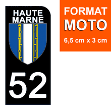 Load image into Gallery viewer, 52 HAUTE MARNE - Stickers pour plaque d'immatriculation, disponible pour AUTO et MOTO
