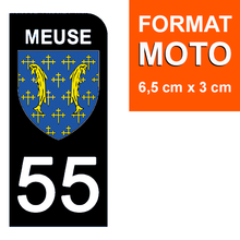 Load image into Gallery viewer, 55 MEUSE - Stickers pour plaque d'immatriculation, disponible pour AUTO et MOTO