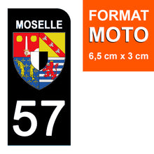 Load image into Gallery viewer, 57 MOSELLE - Stickers pour plaque d'immatriculation, disponible pour AUTO et MOTO