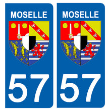 Load image into Gallery viewer, 57 MOSELLE - Stickers pour plaque d'immatriculation, disponible pour AUTO et MOTO