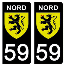 Load image into Gallery viewer, 59 NORD - Stickers pour plaque d'immatriculation, disponible pour AUTO et MOTO