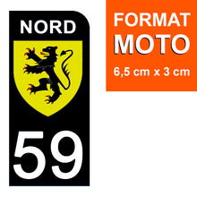 Load image into Gallery viewer, 59 NORD - Stickers pour plaque d'immatriculation, disponible pour AUTO et MOTO