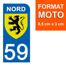 Load image into Gallery viewer, 59 NORD - Stickers pour plaque d'immatriculation, disponible pour AUTO et MOTO
