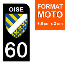 Load image into Gallery viewer, 60 OISE - Stickers pour plaque d'immatriculation, disponible pour AUTO et MOTO