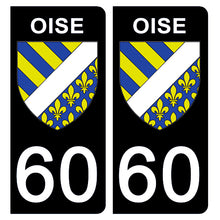 Load image into Gallery viewer, 60 OISE - Stickers pour plaque d'immatriculation, disponible pour AUTO et MOTO