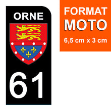 Load image into Gallery viewer, 61 ORNE - Stickers pour plaque d'immatriculation, disponible pour AUTO et MOTO