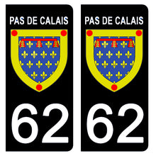 Load image into Gallery viewer, 62 PAS DE CALAIS - Stickers pour plaque d'immatriculation, disponible pour AUTO et MOTO