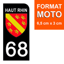 Load image into Gallery viewer, 68 HAUT RHIN - Stickers pour plaque d'immatriculation, disponible pour AUTO et MOTO