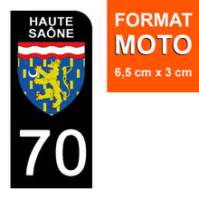 Load image into Gallery viewer, 70 HAUTE SAÔNE - Stickers pour plaque d'immatriculation, disponible pour AUTO et MOTO