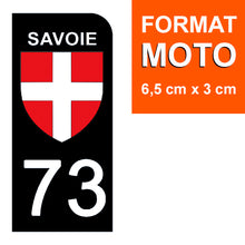 Charger l&#39;image dans la galerie, 73 SAVOIE - Stickers pour plaque d&#39;immatriculation, disponible pour AUTO et MOTO
