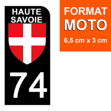 Charger l&#39;image dans la galerie, 74 HAUTE SAVOIE - Stickers pour plaque d&#39;immatriculation, disponible pour AUTO et MOTO
