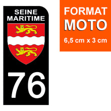 Load image into Gallery viewer, 76 SEINE MARITIME - Stickers pour plaque d'immatriculation, disponible pour AUTO et MOTO