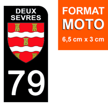 Load image into Gallery viewer, 79 DEUX SEVRES - Stickers pour plaque d'immatriculation, disponible pour AUTO et MOTO
