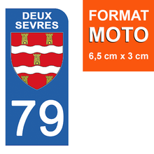 Load image into Gallery viewer, 79 DEUX SEVRES - Stickers pour plaque d'immatriculation, disponible pour AUTO et MOTO
