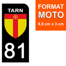 Load image into Gallery viewer, 81 TARN - Stickers pour plaque d'immatriculation, disponible pour AUTO et MOTO