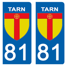 Load image into Gallery viewer, 81 TARN - Stickers pour plaque d'immatriculation, disponible pour AUTO et MOTO