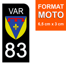 Load image into Gallery viewer, 83 VAR - Stickers pour plaque d'immatriculation, disponible pour AUTO et MOTO