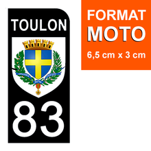 Load image into Gallery viewer, 83 VAR, TOULON - Stickers pour plaque d'immatriculation, disponible pour AUTO et MOTO