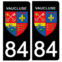 Load image into Gallery viewer, 84 VAUCLUSE - Stickers pour plaque d'immatriculation, disponible pour AUTO et MOTO