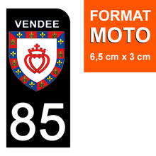 Load image into Gallery viewer, 85 VENDEE - Stickers pour plaque d'immatriculation, disponible pour AUTO et MOTO