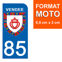 Load image into Gallery viewer, 85 VENDEE - Stickers pour plaque d'immatriculation, disponible pour AUTO et MOTO