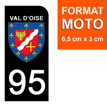 Load image into Gallery viewer, 95 VAL D'OISE - Stickers pour plaque d'immatriculation, disponible pour AUTO et MOTO