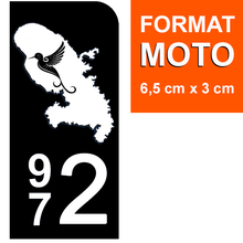 Load image into Gallery viewer, 972 MARTINIQUE - Stickers pour plaque d'immatriculation, disponible pour AUTO et MOTO