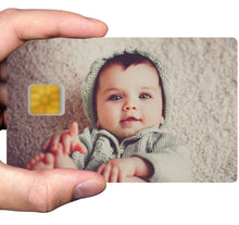 Charger l&#39;image dans la galerie, Sticker personnalisé pour carte à puce, avec votre image préférée, carte bancaire format US
