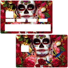 Load image into Gallery viewer, Catarina Calavera - Sticker pour carte bancaire, disponible en deux formats.