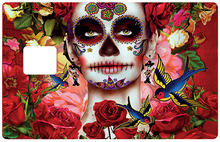 Load image into Gallery viewer, Catarina Calavera - Sticker pour carte bancaire, disponible en deux formats.