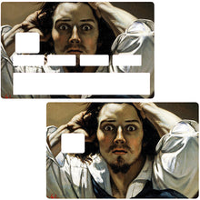 Load image into Gallery viewer, Le désespéré de Gustave Courbet - Sticker pour carte bancaire, disponible en deux formats.